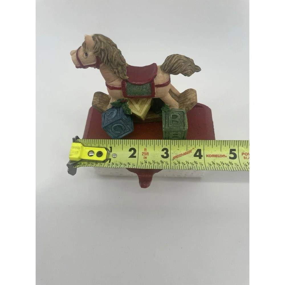 Windsor Collection Stocking Hanger Cast Iron Resin Rocking Horse In Original Box